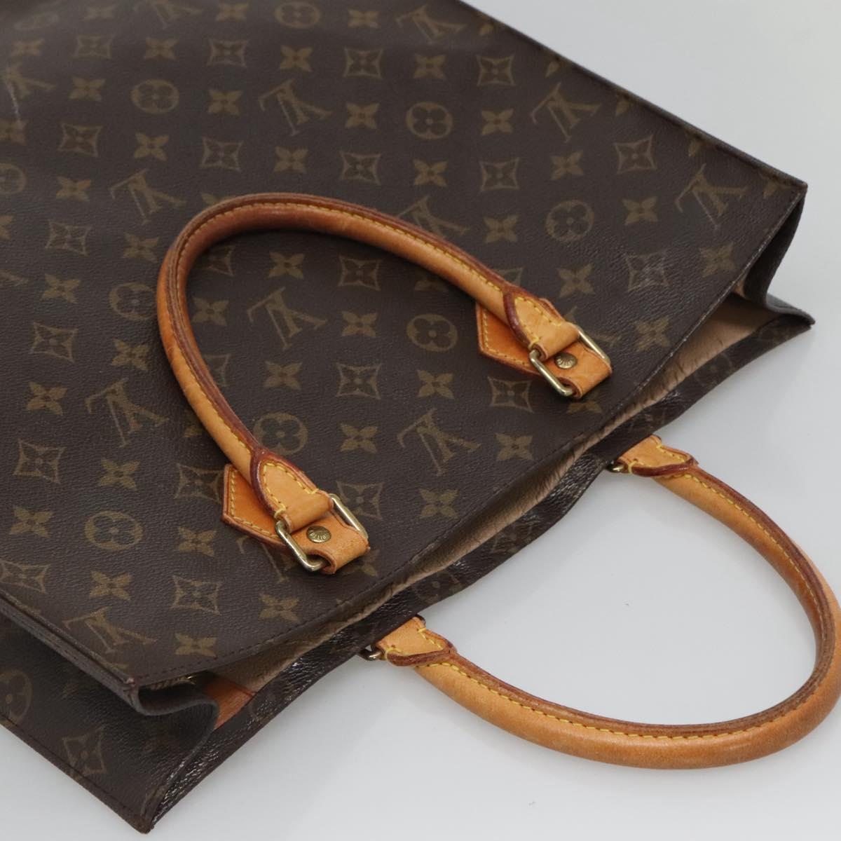 LOUIS VUITTON Monogram Sac Plat Hand Bag M51140 LV Auth BA872