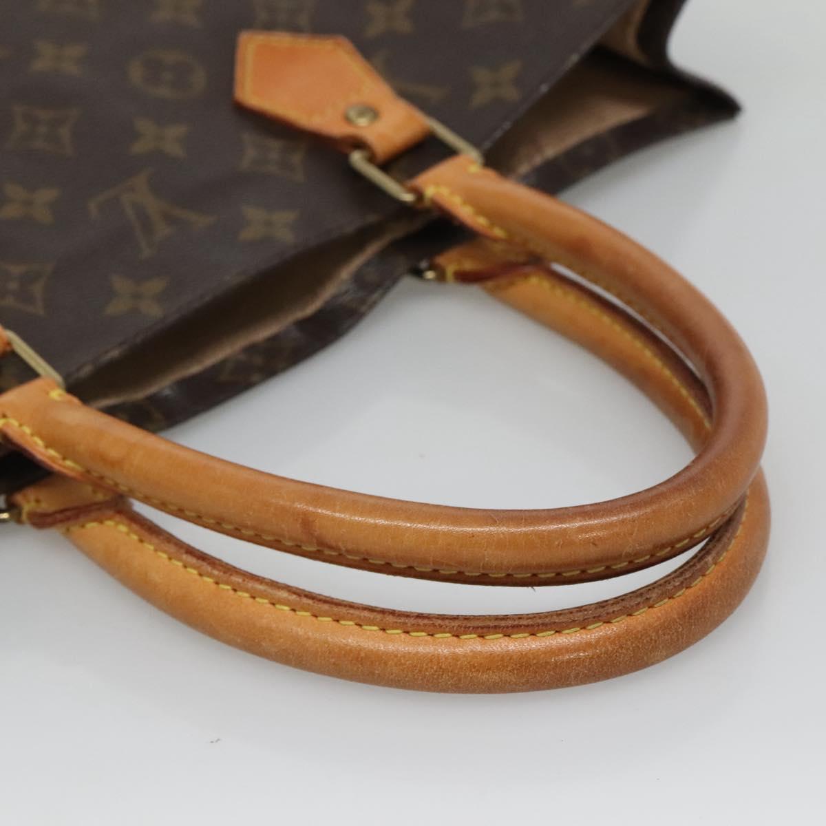 LOUIS VUITTON Monogram Sac Plat Hand Bag M51140 LV Auth BA872