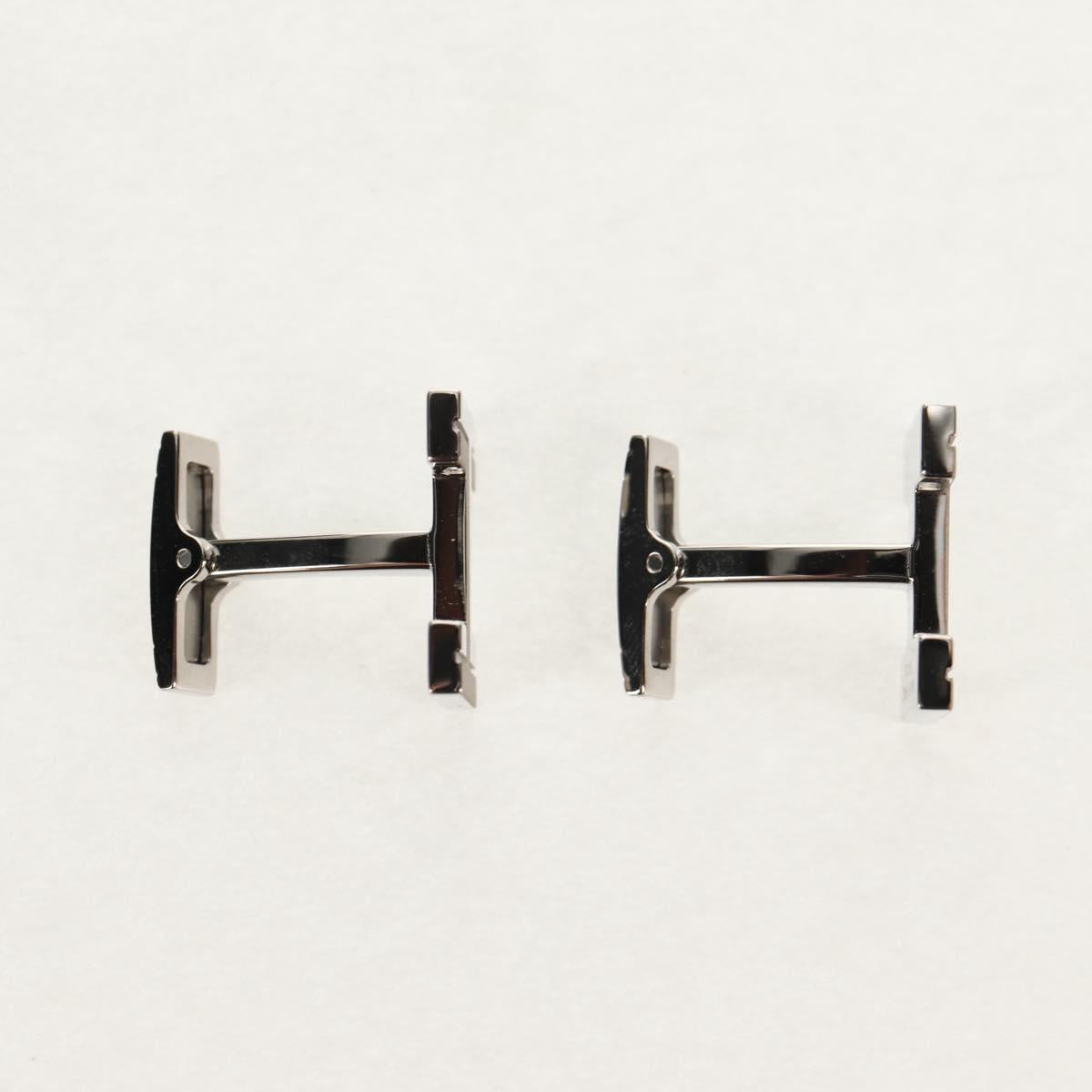 HERMES H Cuffs metal Silver Auth BA8723V