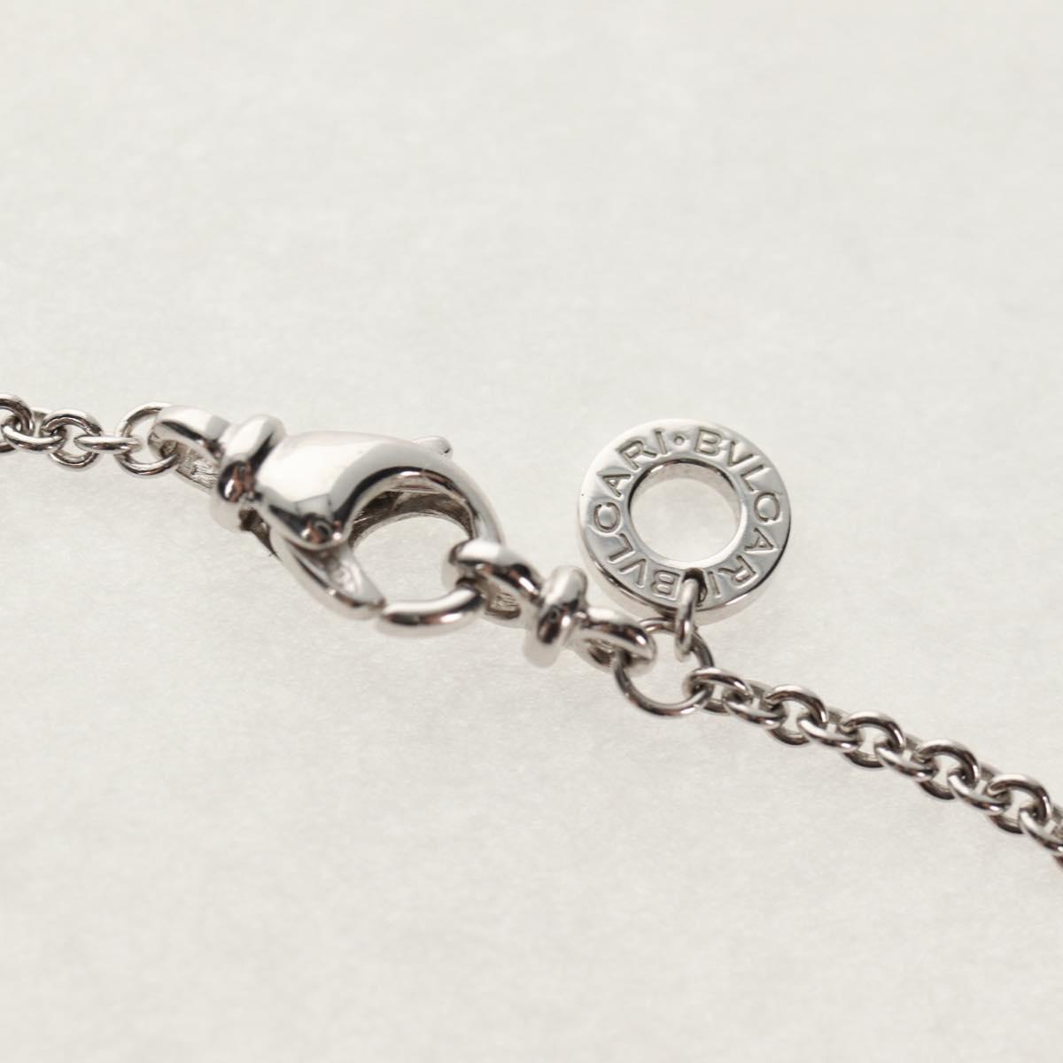 BVLGARI Necklace K18WG Silver Auth BA8726SAV