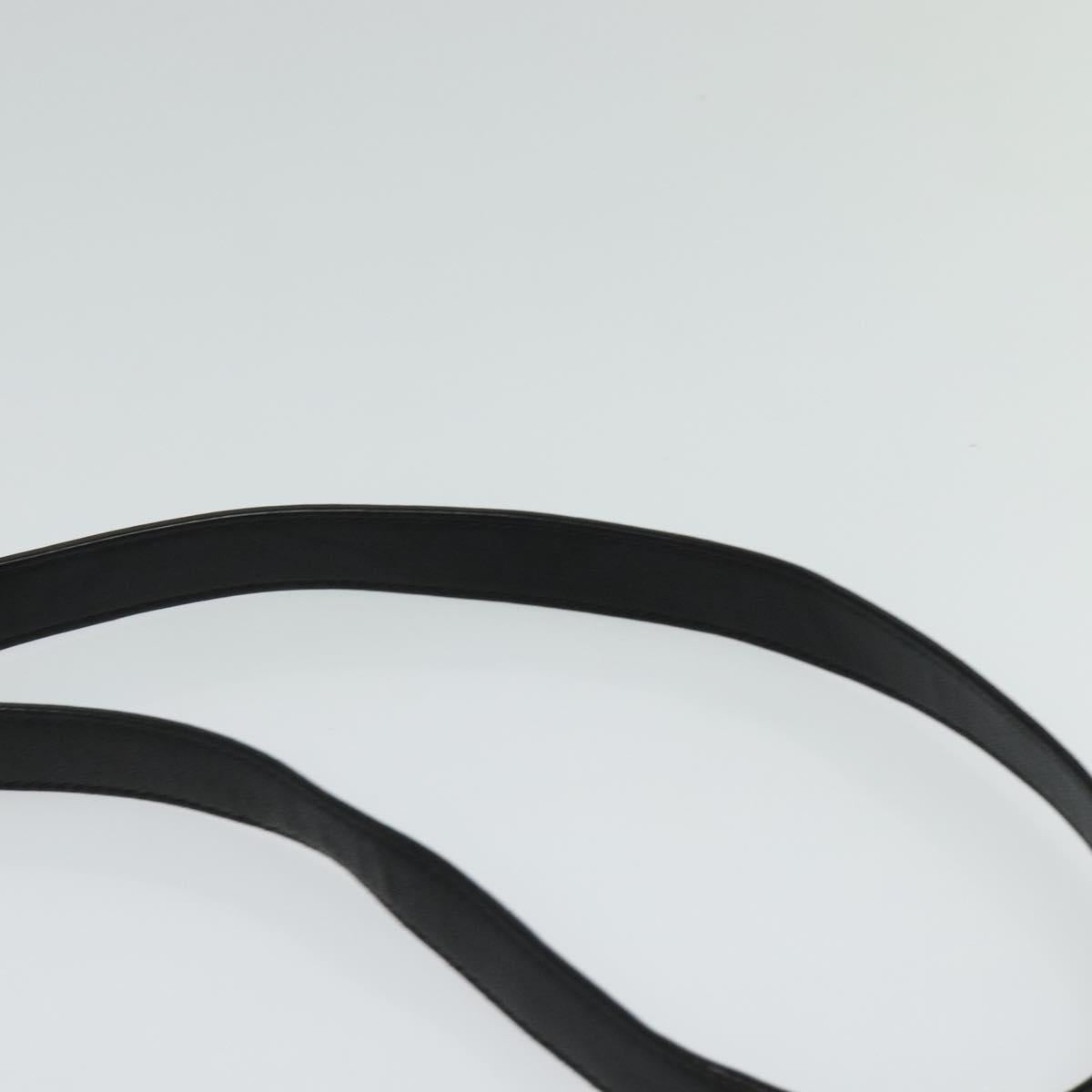 SAINT LAURENT Shoulder Bag Canvas Black Auth BA873