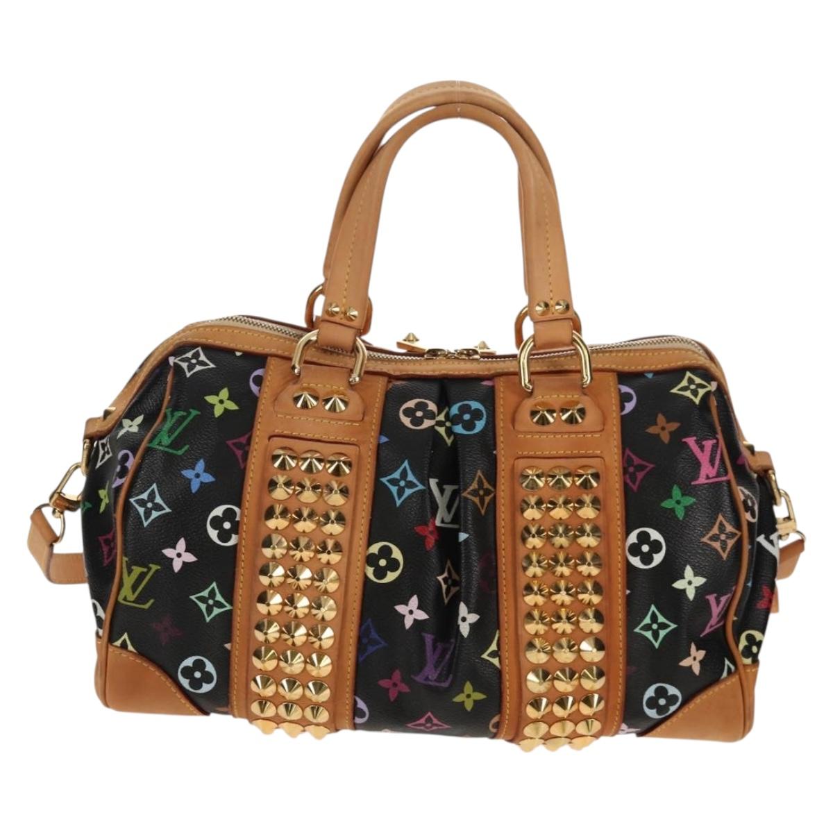 LOUIS VUITTON Monogram Multicolor Courtney MM Bag 2way Black M45642 Auth BA8731V