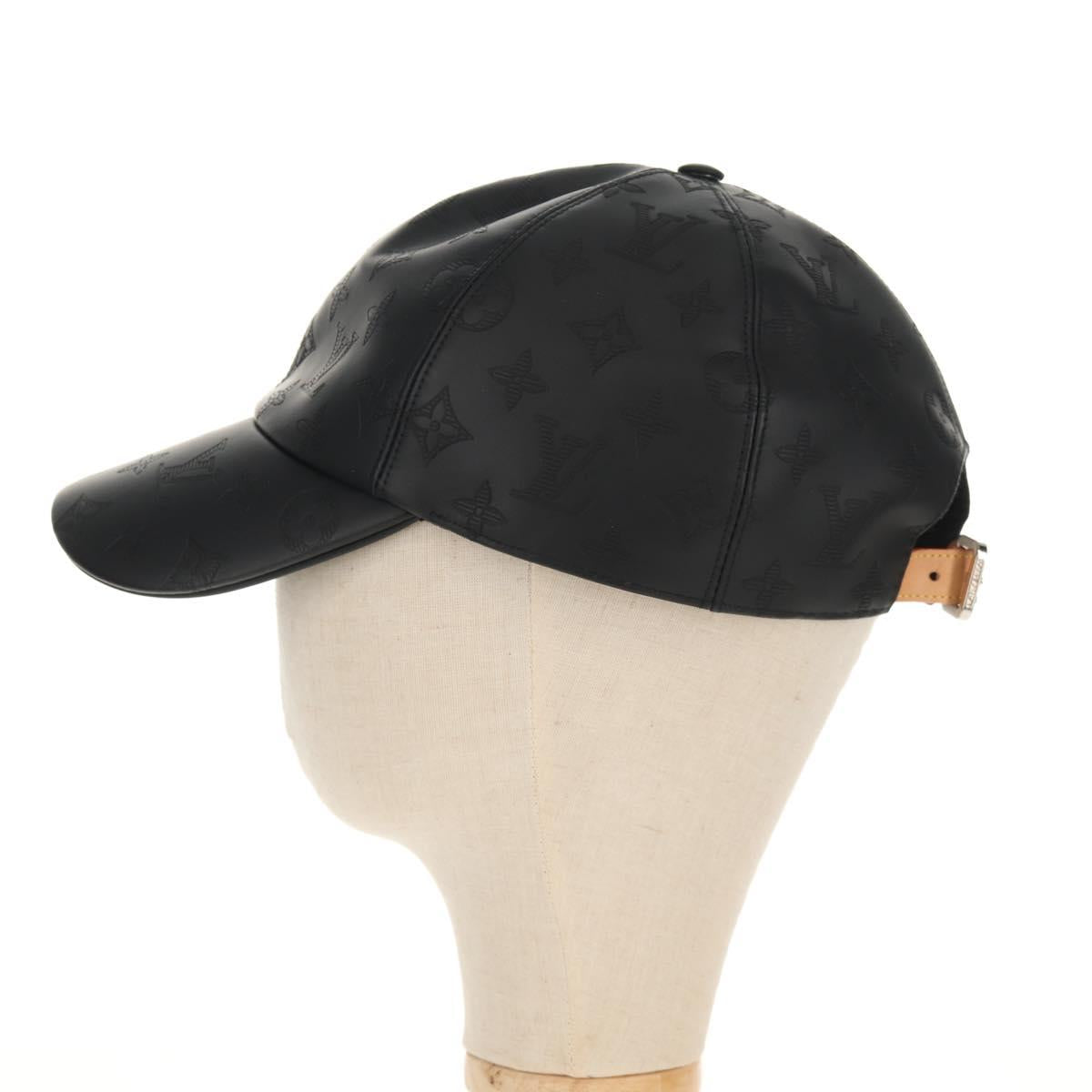 LOUIS VUITTON Monogram Shadow Cap Black M76581 LV Auth BA8732SAV
