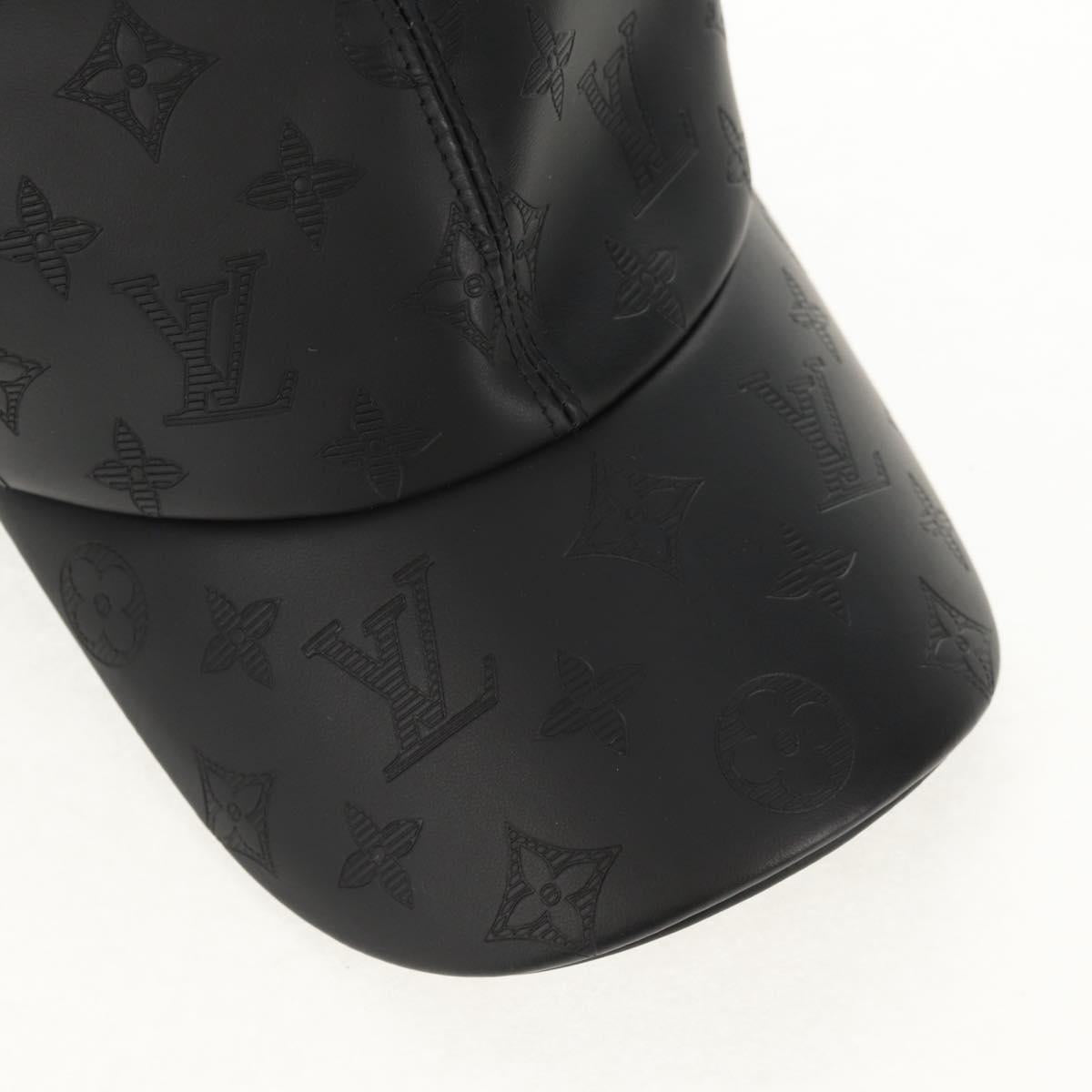 LOUIS VUITTON Monogram Shadow Cap Black M76581 LV Auth BA8732SAV