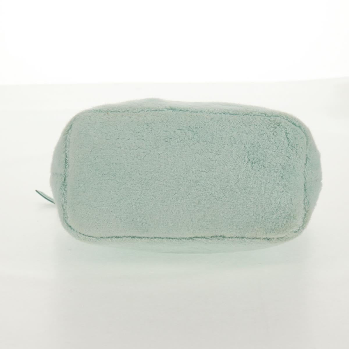 Miu Miu Shoulder Bag pile Turquoise Blue Gold Auth BA8734V