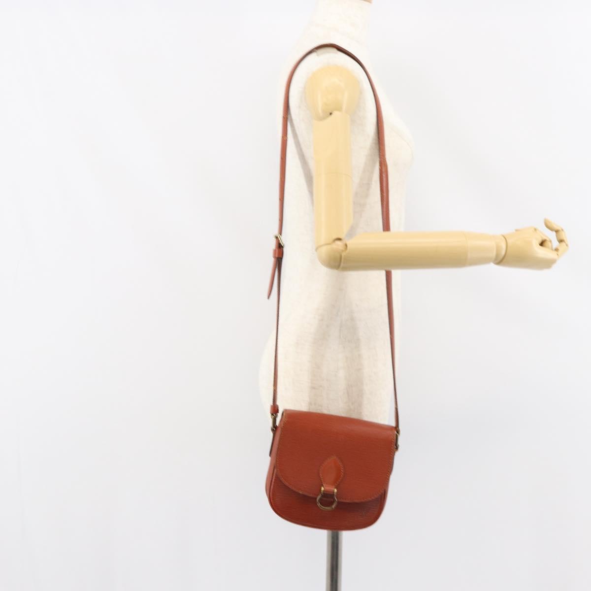 LOUIS VUITTON Epi Saint Cloud PM Shoulder Bag Brown M52213 LV Auth BA8743