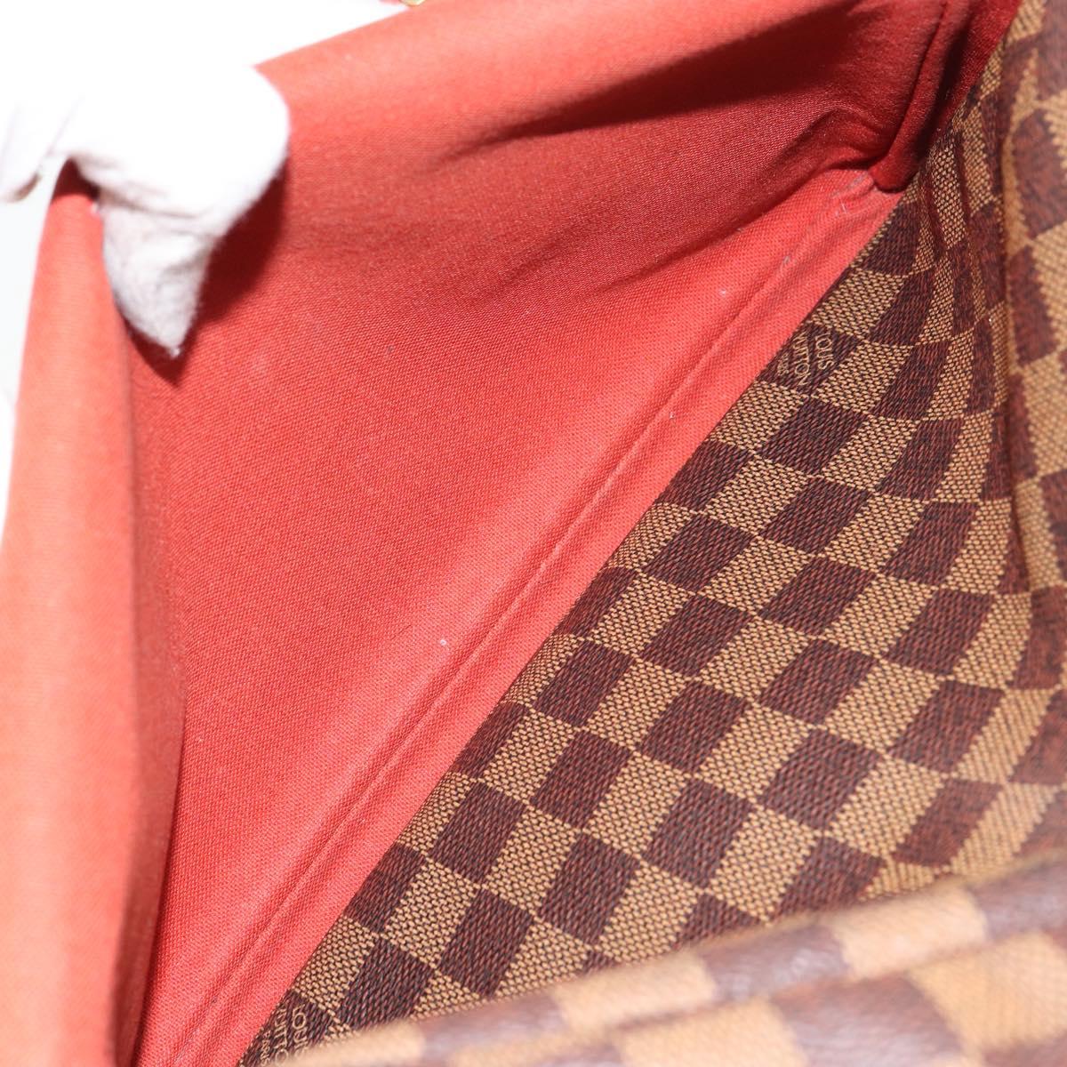 LOUIS VUITTON Damier Ebene Naviglio Shoulder Bag N45255 LV Auth BA8745