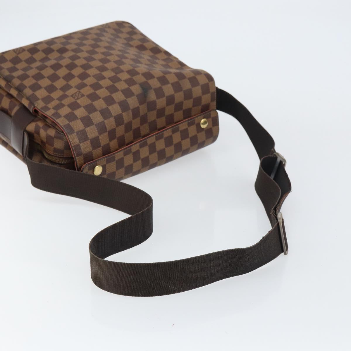 LOUIS VUITTON Damier Ebene Naviglio Shoulder Bag N45255 LV Auth BA8745