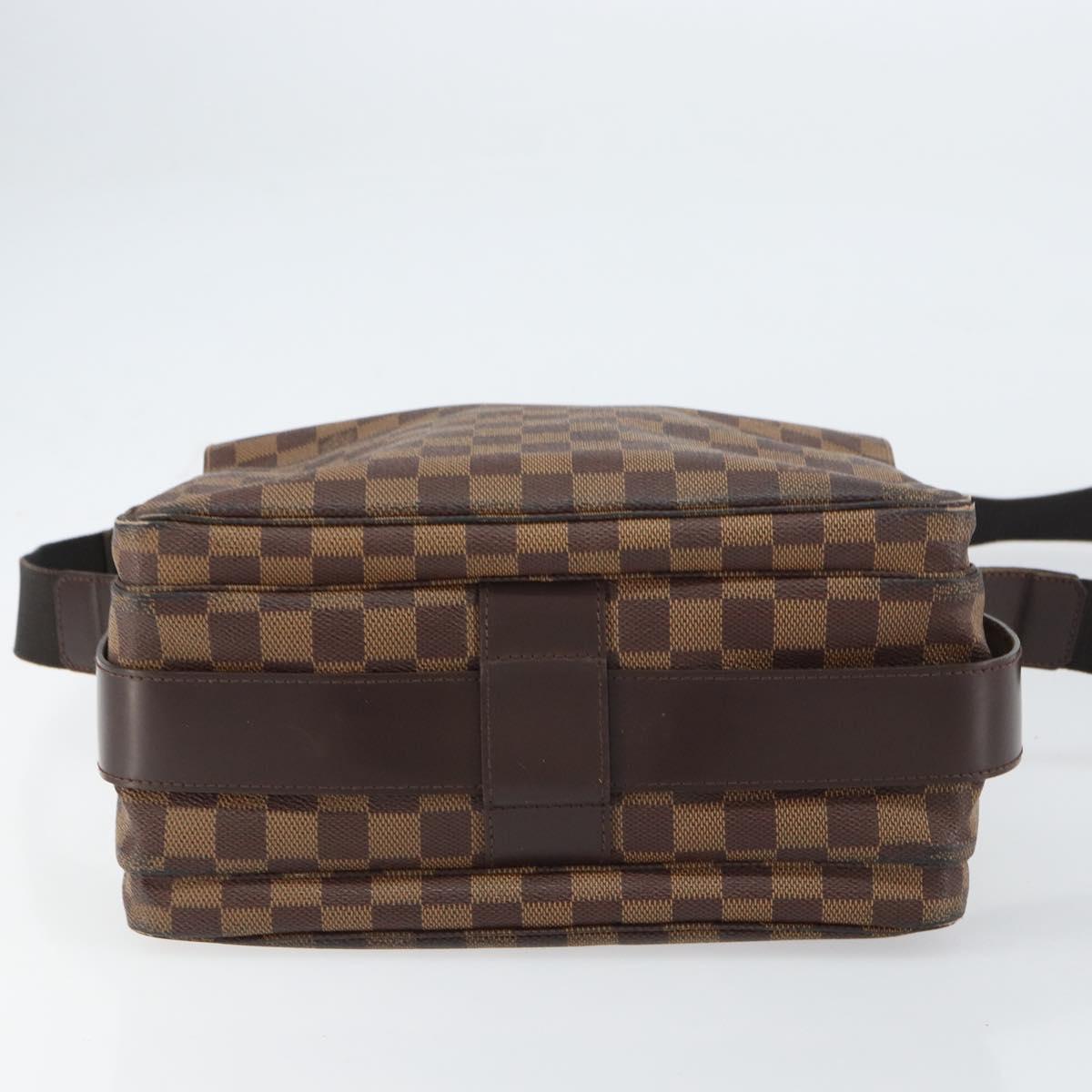 LOUIS VUITTON Damier Ebene Naviglio Shoulder Bag N45255 LV Auth BA8745