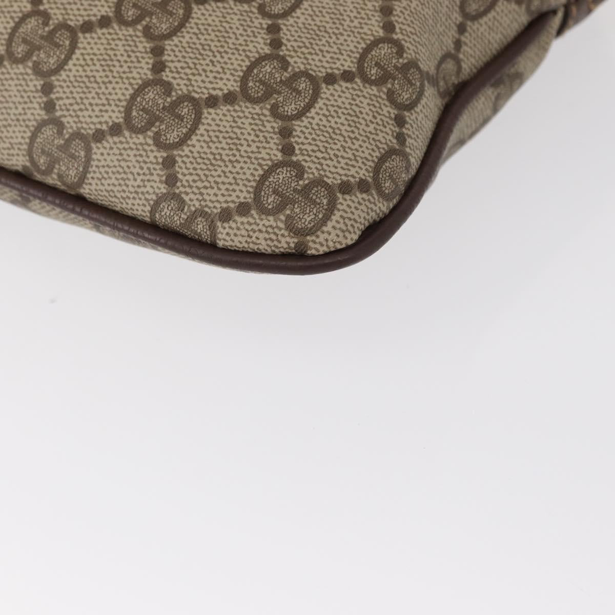 GUCCI GG Supreme Web Sherry Line Bag PVC Beige Gold 904 02 047 Auth BA8747