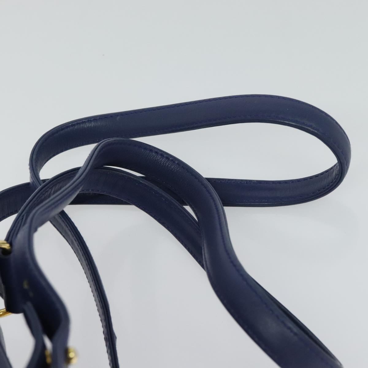 Christian Dior Backpack Leather Blue Auth BA875AV