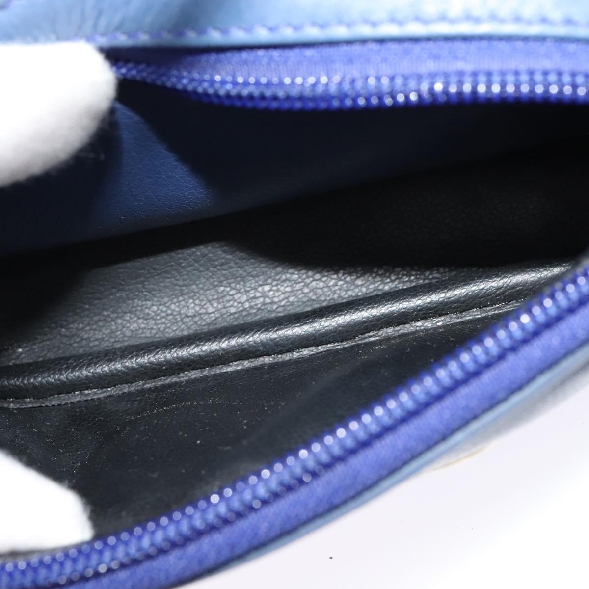 Christian Dior Backpack Leather Blue Auth BA875SAV