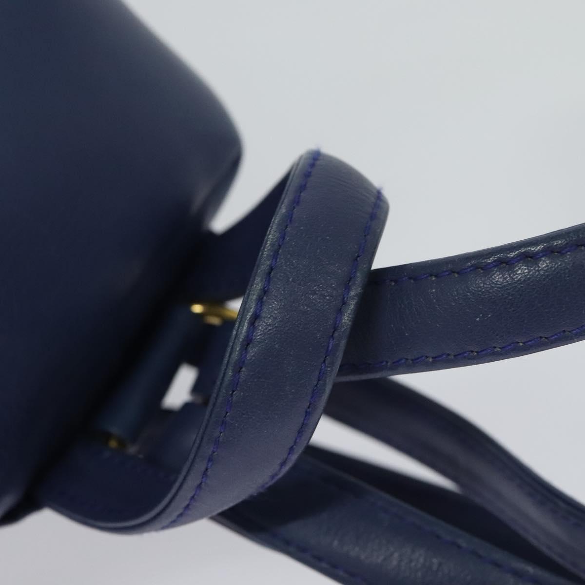 Christian Dior Backpack Leather Blue Auth BA875AV