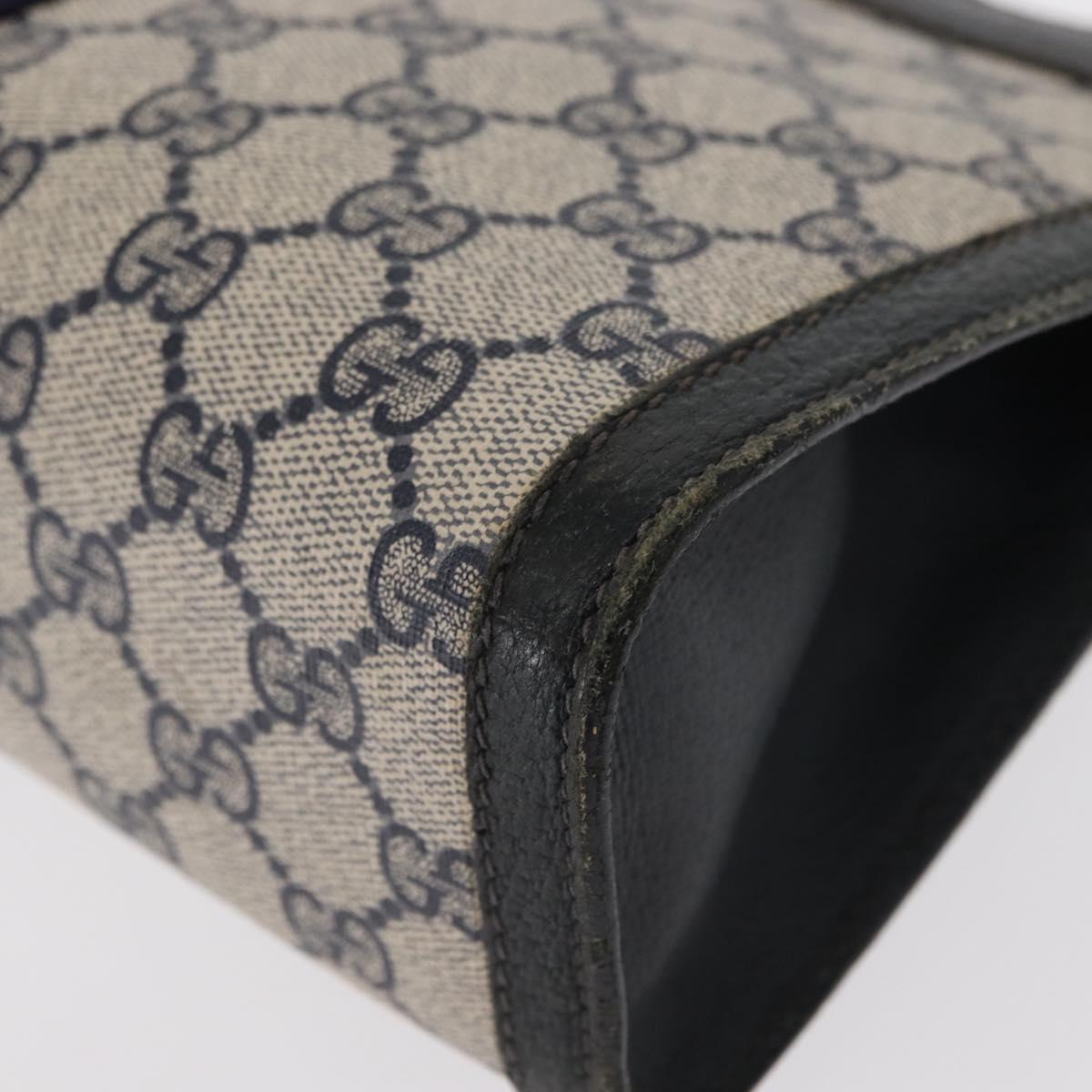 GUCCI GG Supreme Sherry Line Clutch Bag PVC Red Navy 84 014 2125 28 Auth BA8773
