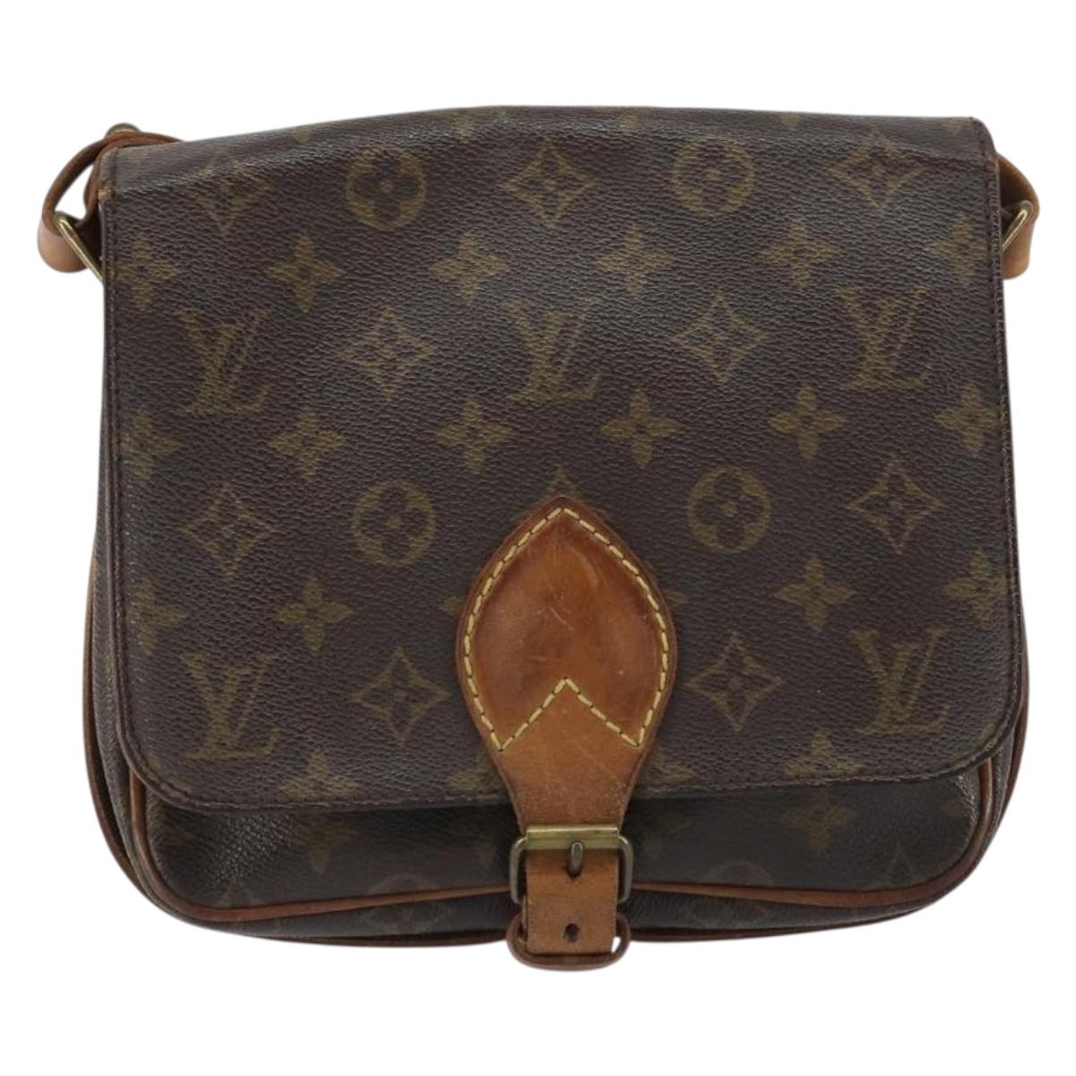 LOUIS VUITTON Monogram Cartouchiere MM Shoulder Bag M51253 LV Auth BA8798