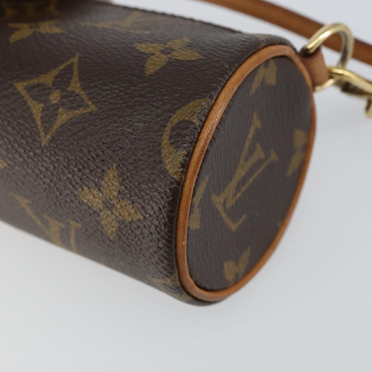 LOUIS VUITTON Monogram Papillon Pouch LV Auth BA8807