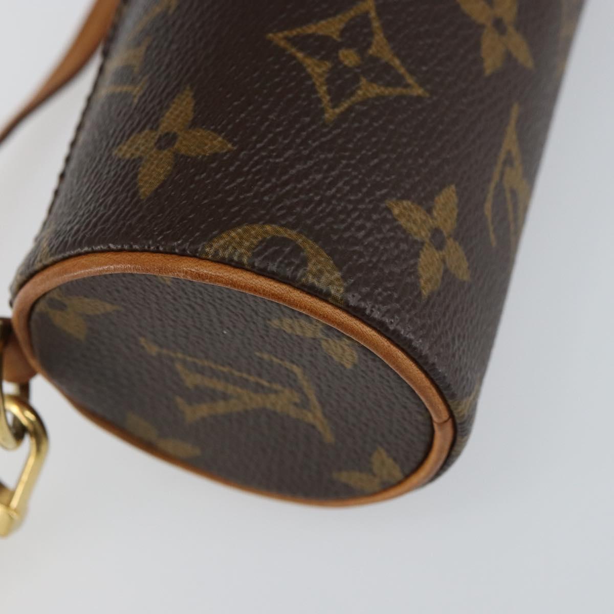 LOUIS VUITTON Monogram Papillon Pouch LV Auth BA8807