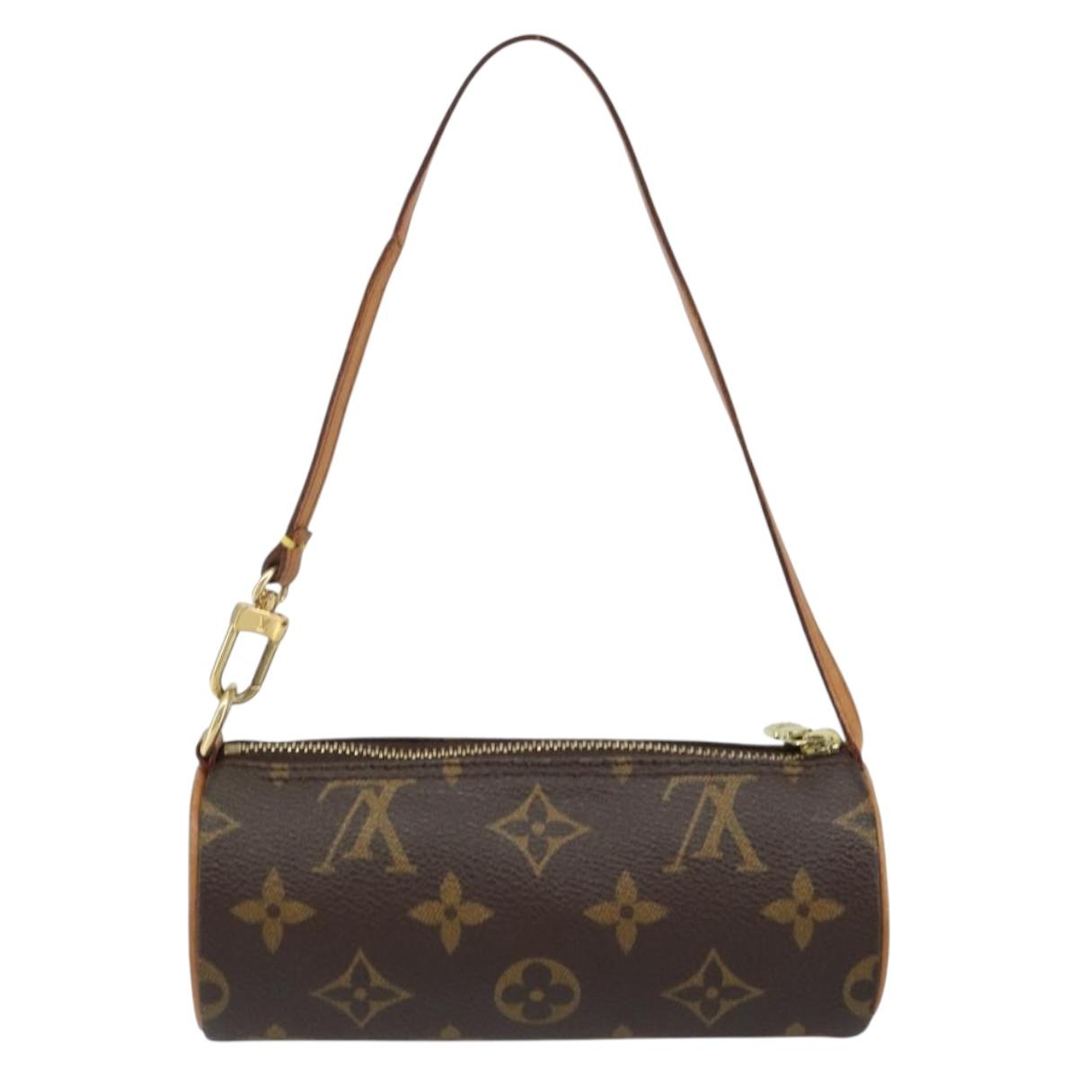 LOUIS VUITTON Monogram Papillon Pouch LV Auth BA8807