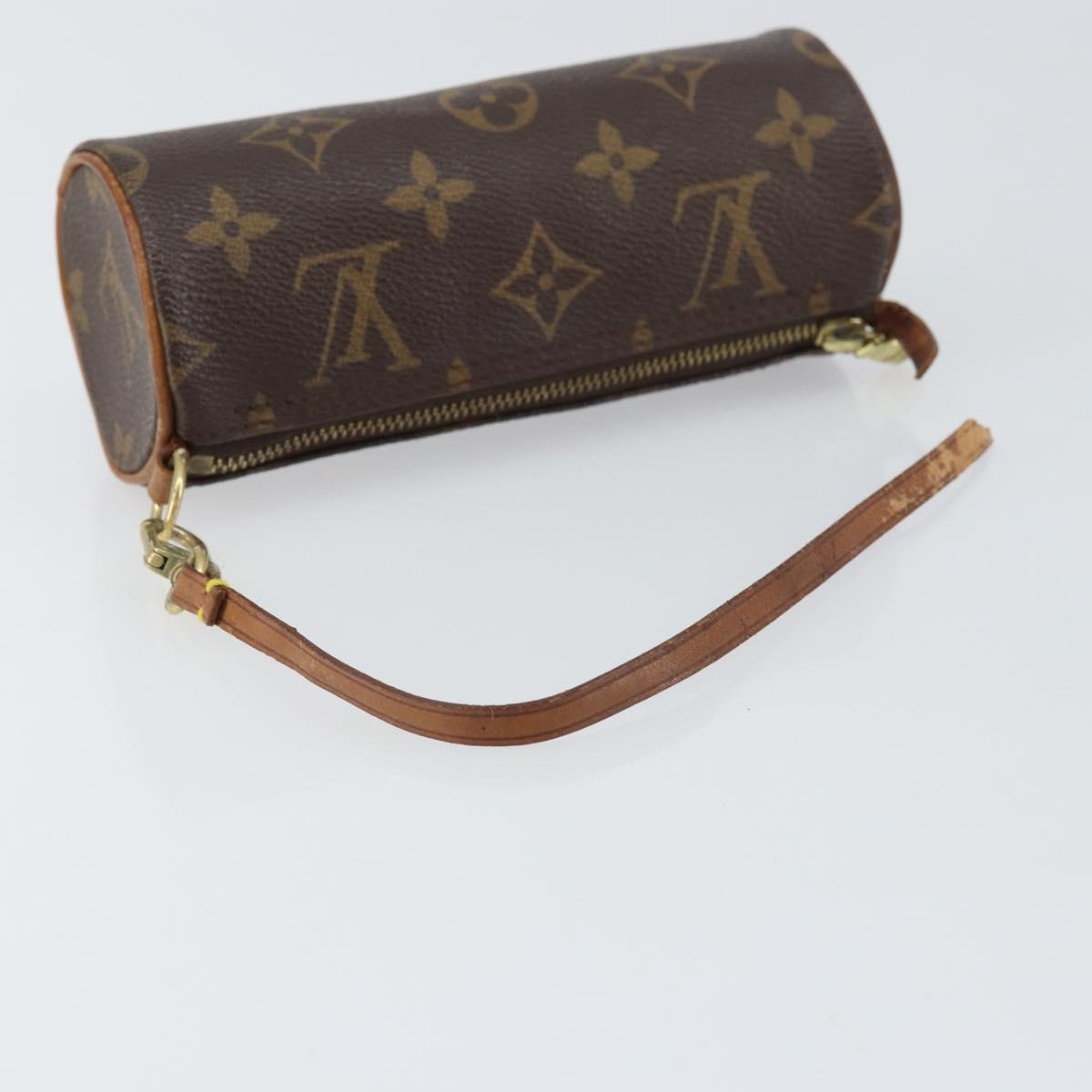 LOUIS VUITTON Monogram Papillon Pouch LV Auth BA8808