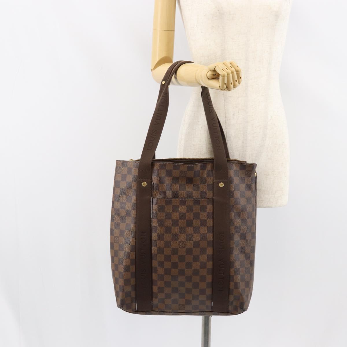 LOUIS VUITTON Damier Ebene Cabas Bobur Tote Bag N52006 LV Auth BA8826