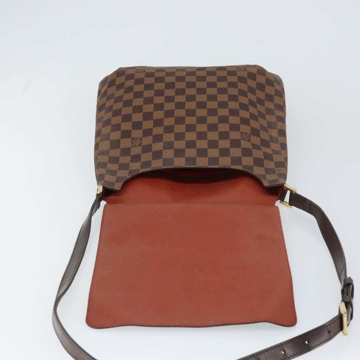 LOUIS VUITTON Damier Ebene Musette Shoulder Bag N51302 LV Auth BA8827
