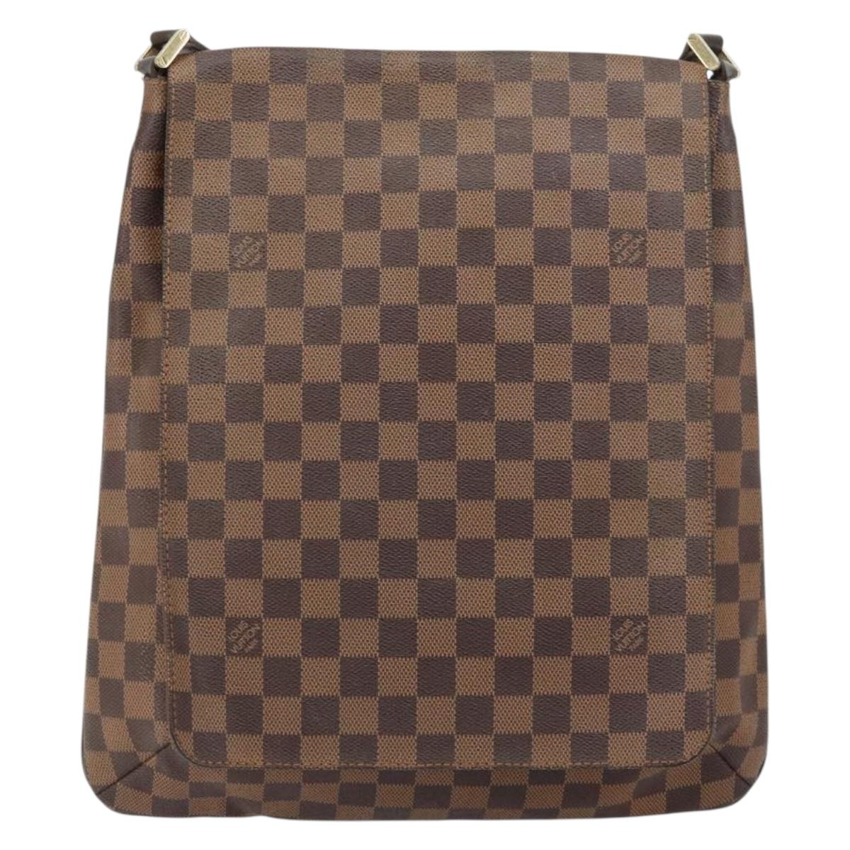 LOUIS VUITTON Damier Ebene Musette Shoulder Bag N51302 LV Auth BA8827
