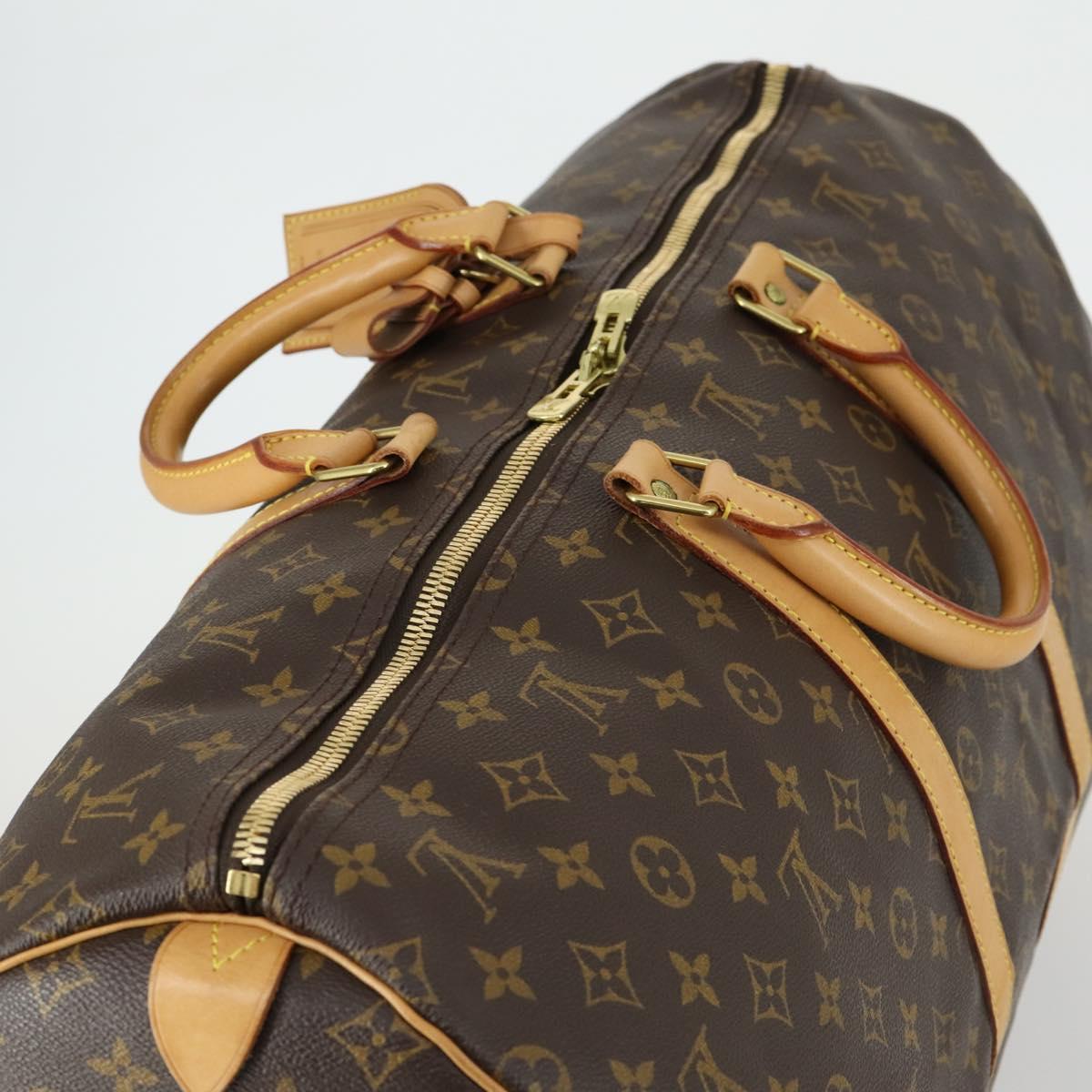 LOUIS VUITTON Monogram Keepall 55 Boston Bag M41424 LV Auth BA8829