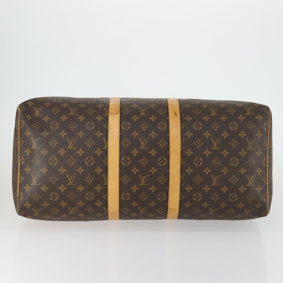 LOUIS VUITTON Monogram Keepall 55 Boston Bag M41424 LV Auth BA8829