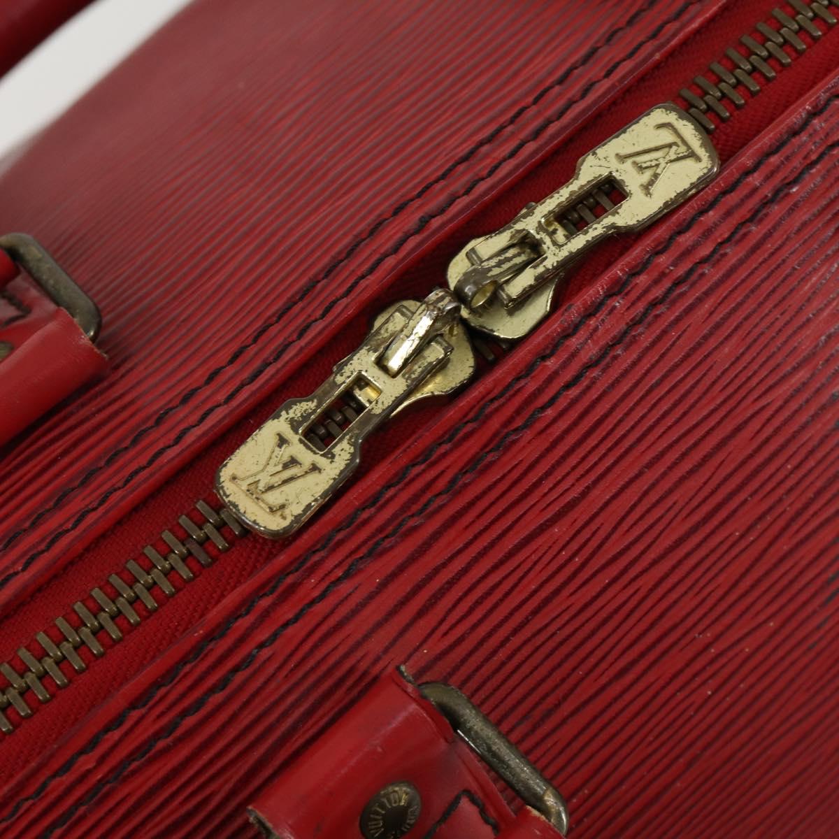 LOUIS VUITTON Epi Keepall 45 Boston Bag Red M42977 LV Auth BA8834
