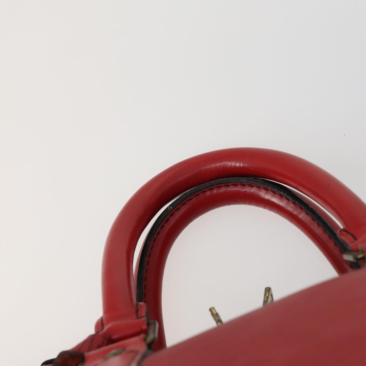 LOUIS VUITTON Epi Keepall 45 Boston Bag Red M42977 LV Auth BA8834