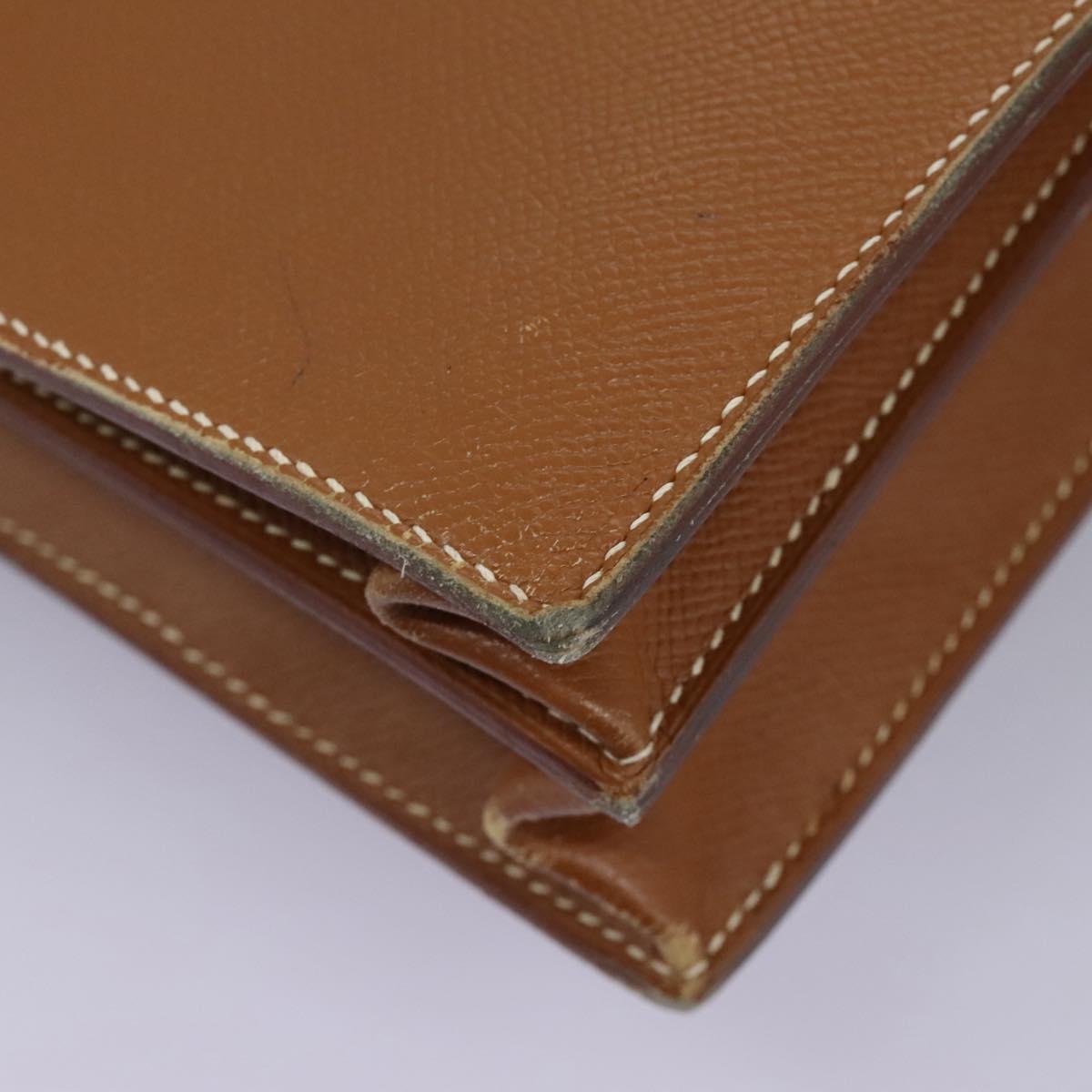HERMES Sac Adepeche 38 Business Bag Leather Brown Auth BA884