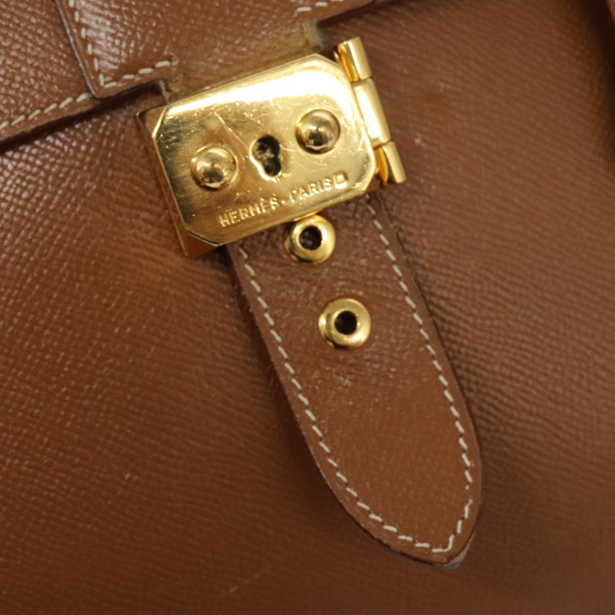 HERMES Sac Adepeche 38 Business Bag Leather Brown Auth BA884