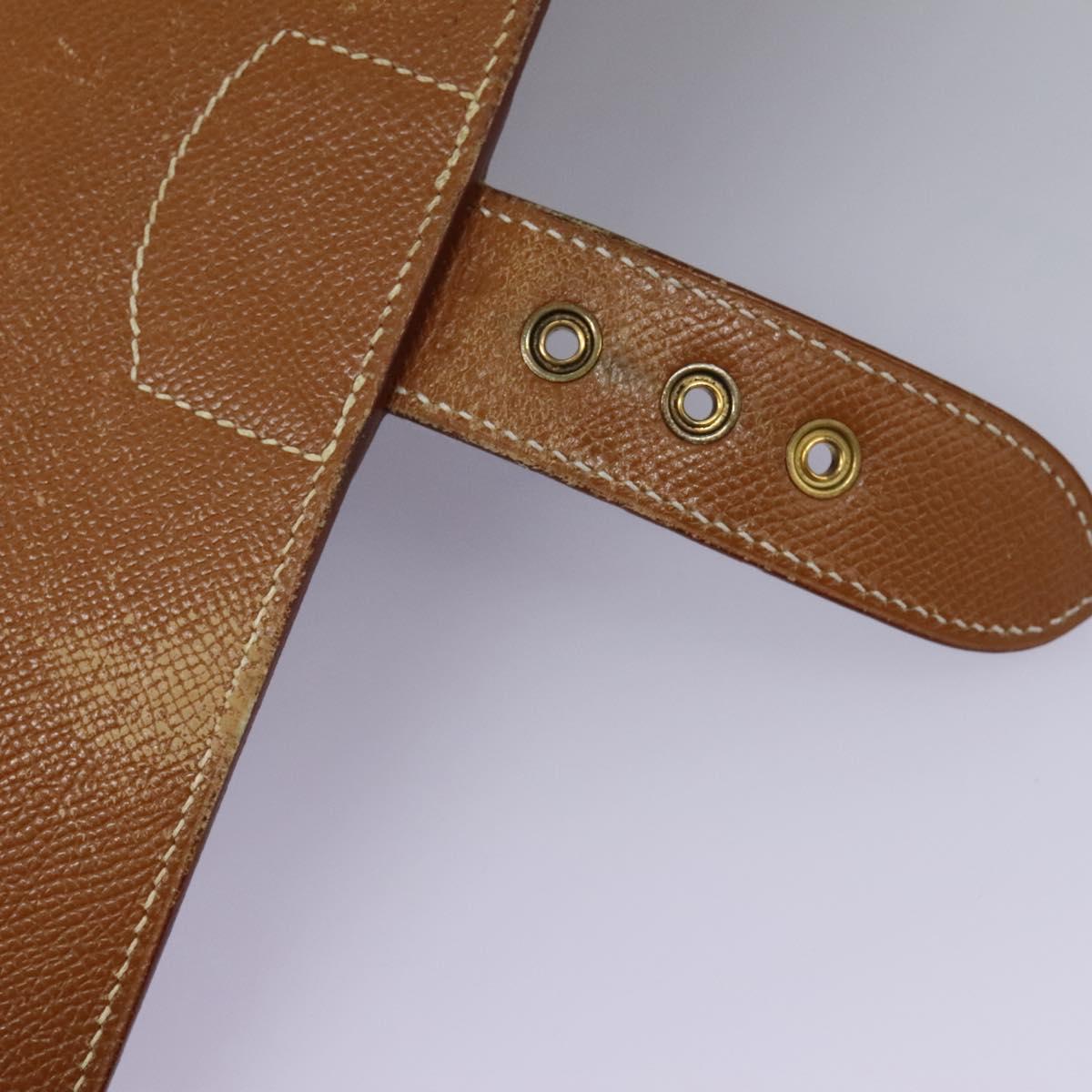 HERMES Sac Adepeche 38 Business Bag Leather Brown Auth BA884