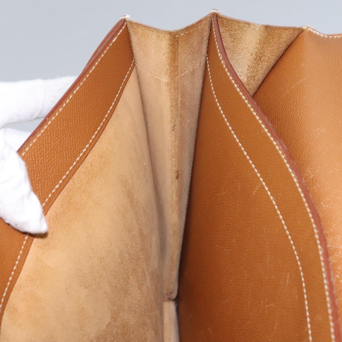 HERMES Sac Adepeche 38 Business Bag Leather Brown Auth BA884