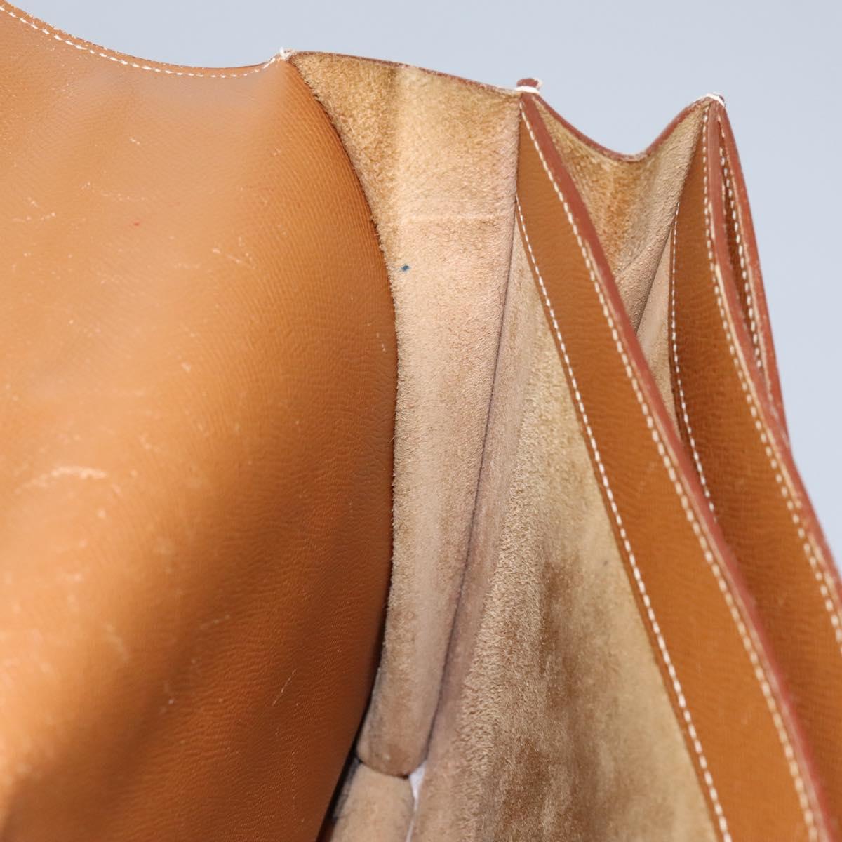 HERMES Sac Adepeche 38 Business Bag Leather Brown Auth BA884