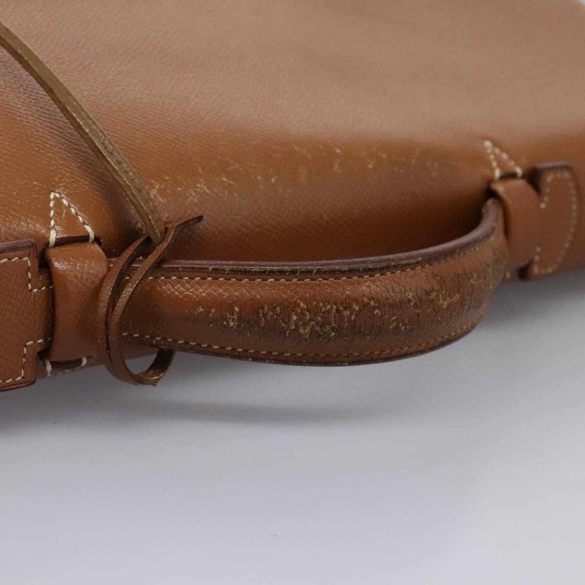 HERMES Sac Adepeche 38 Business Bag Leather Brown Auth BA884