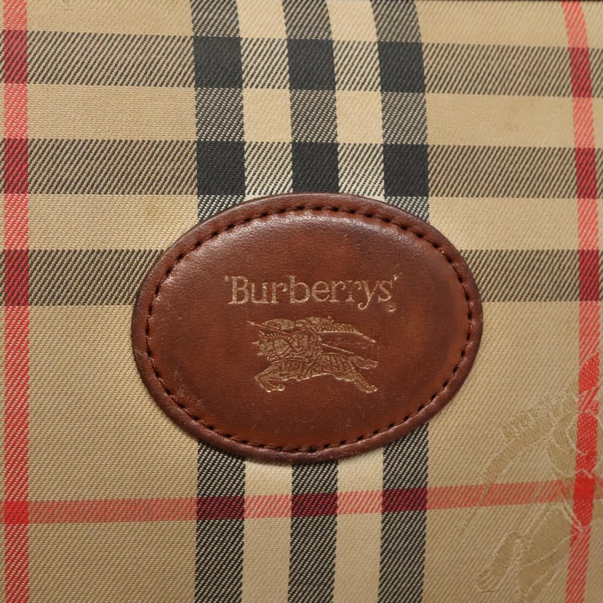 Burberrys Nova Check Shoulder Bag Canvas Beige Auth BA885