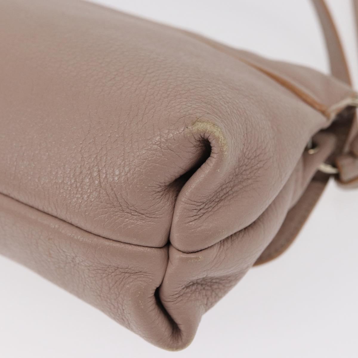 Chloe Lily Hand Bag Leather 2way Pink Gold Silver Auth BA8857