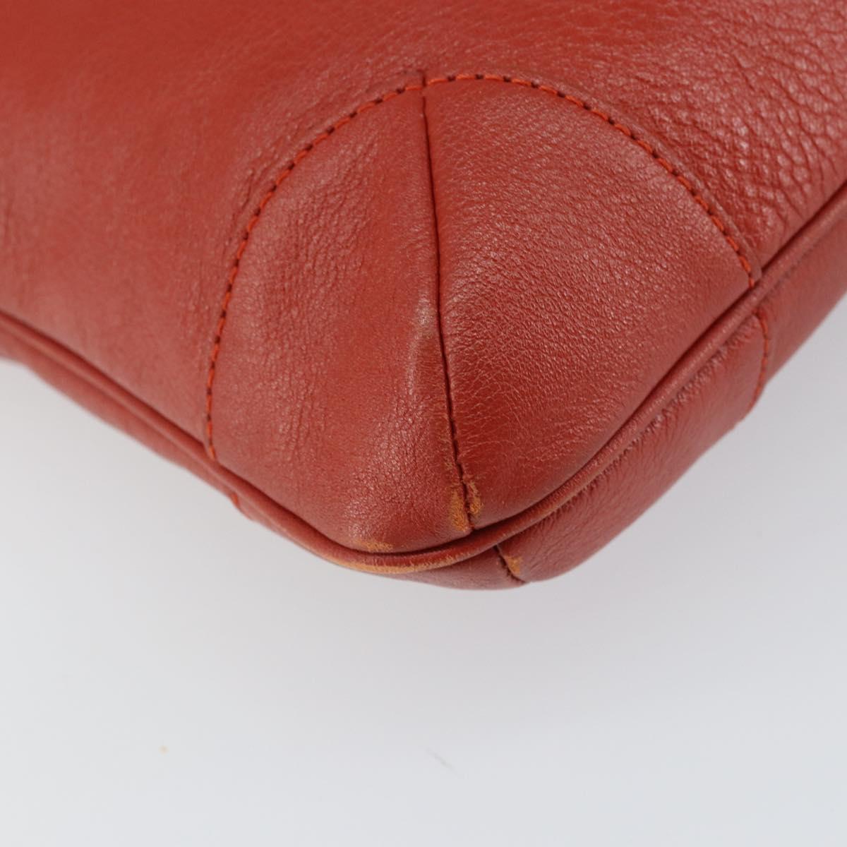 Chloe Shoulder Bag Leather Orange Auth BA8858