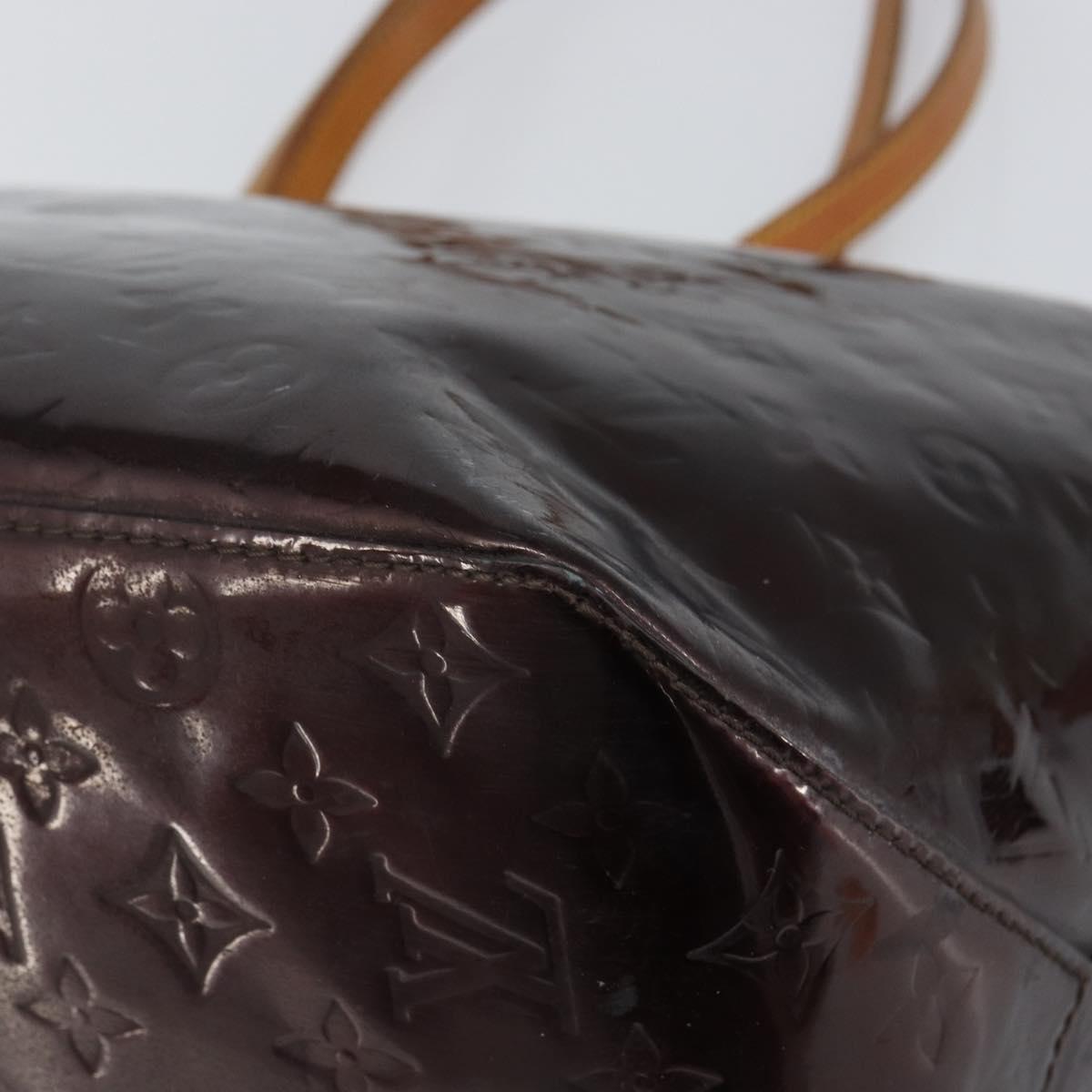 LOUIS VUITTON Monogram Vernis Bellevue GM Tote Bag Amarante M93589 Auth BA8883