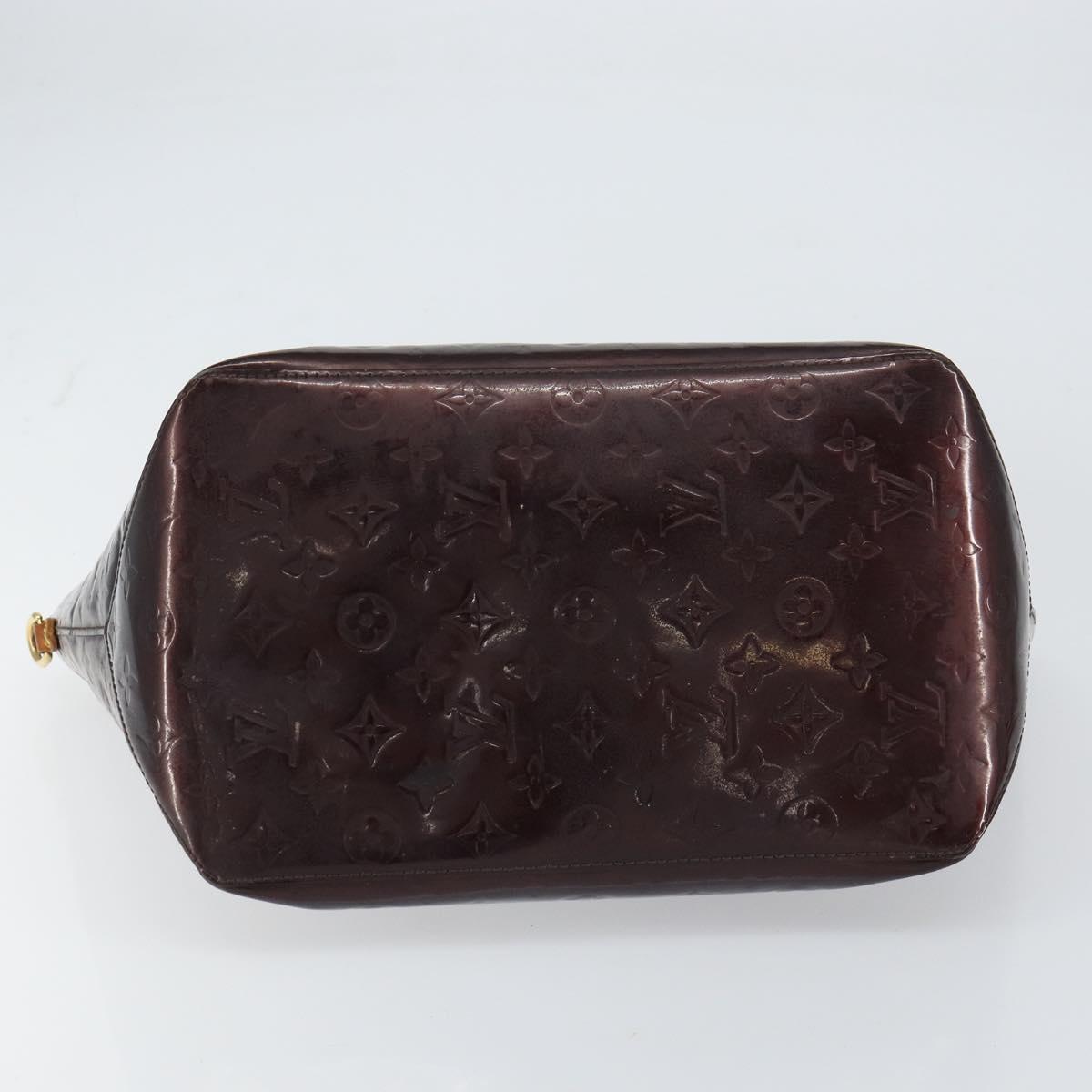 LOUIS VUITTON Monogram Vernis Bellevue GM Tote Bag Amarante M93589 Auth BA8883