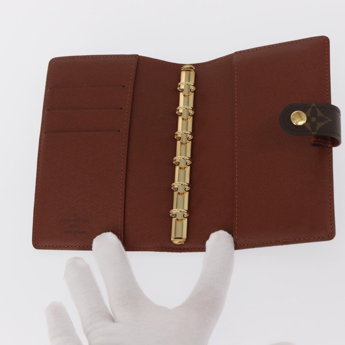 LOUIS VUITTON Monogram Agenda PM Day Planner Cover R20005 LV Auth BA8890