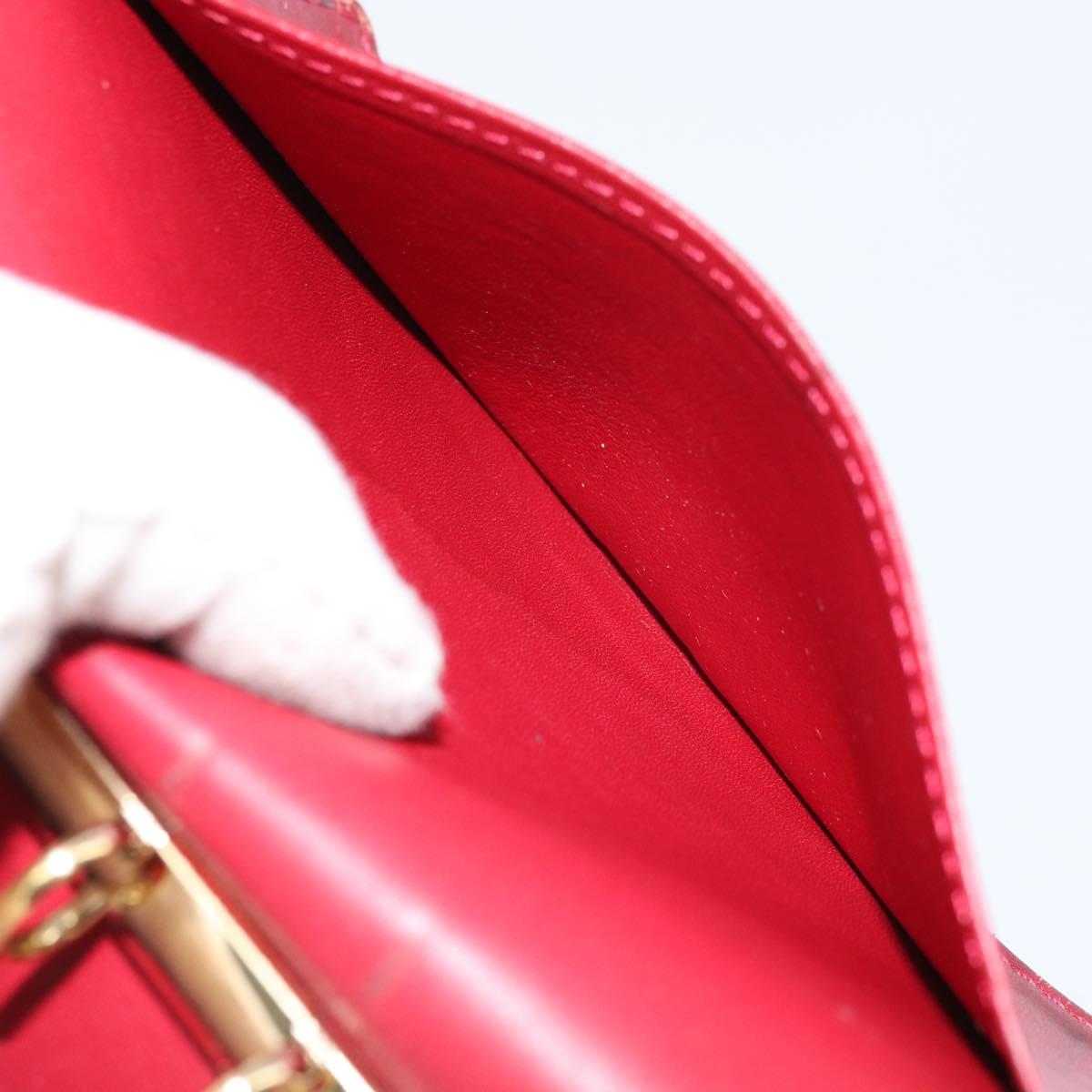 LOUIS VUITTON Monogram Vernis Agenda PM Day Planner Cover Red R21016 Auth BA8895