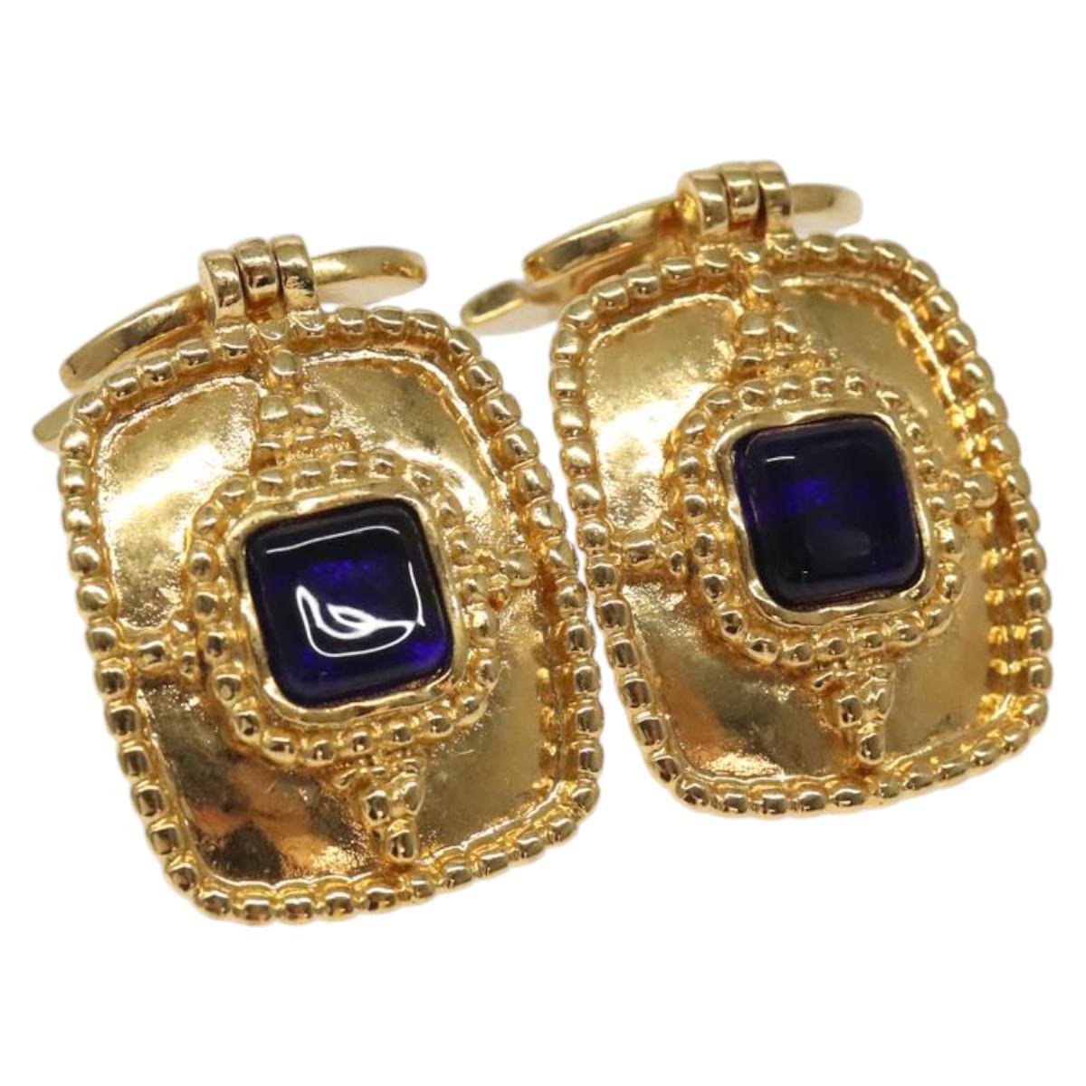 CHANEL Earring metal Gold CC Auth BA889AM