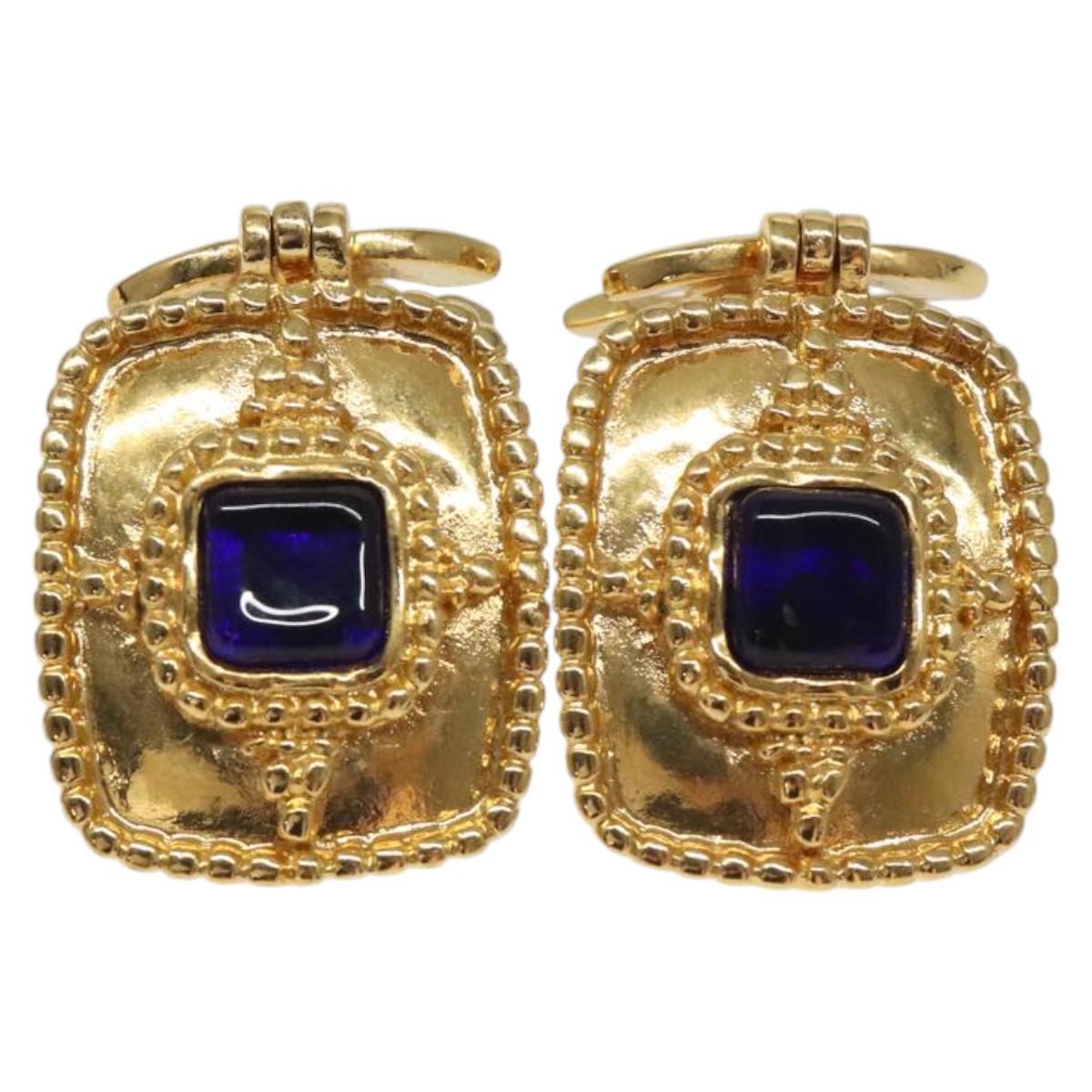 CHANEL Earring metal Gold CC Auth BA889AM