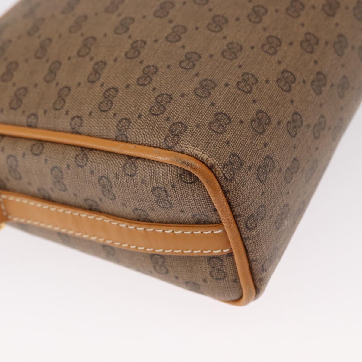GUCCI Micro GG Supreme Shoulder Bag PVC Beige Gold 007 1112 63 Auth BA8906