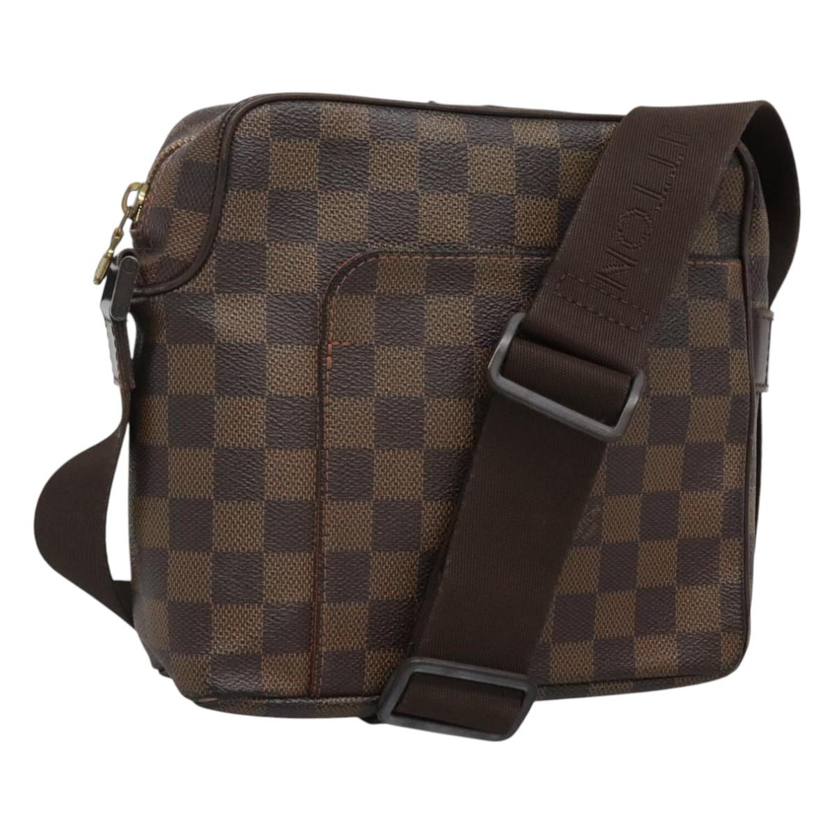LOUIS VUITTON Damier Ebene Olaf PM Shoulder Bag N41442 LV Auth BA893
