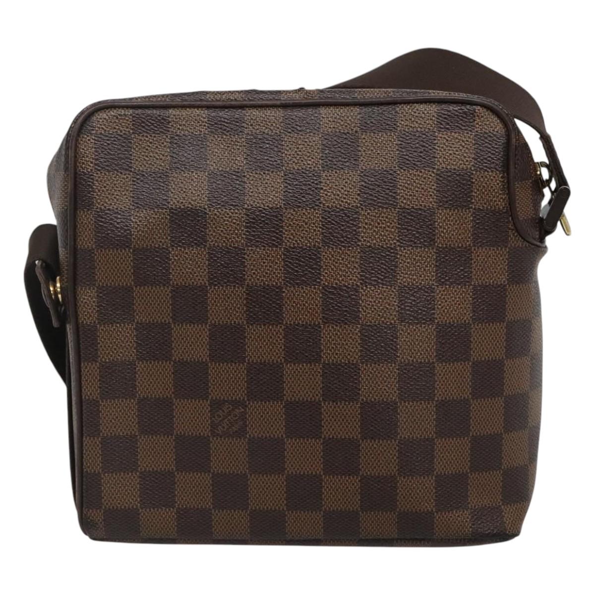 LOUIS VUITTON Damier Ebene Olaf PM Shoulder Bag N41442 LV Auth BA893