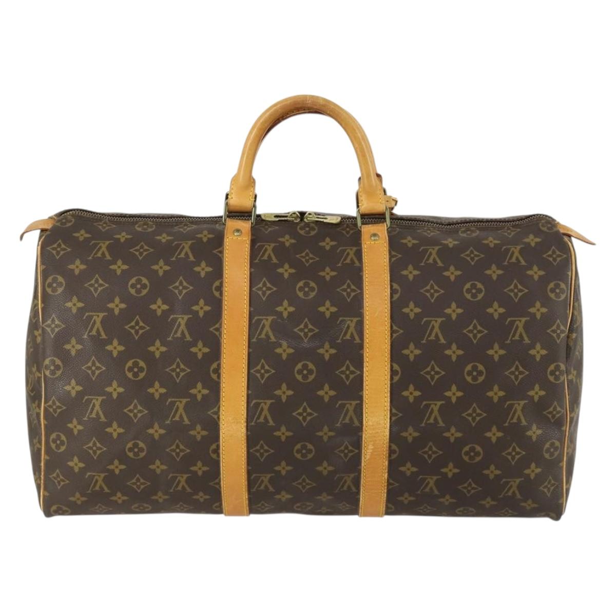 LOUIS VUITTON Monogram Keepall 50 Boston Bag M41426 LV Auth BA8931