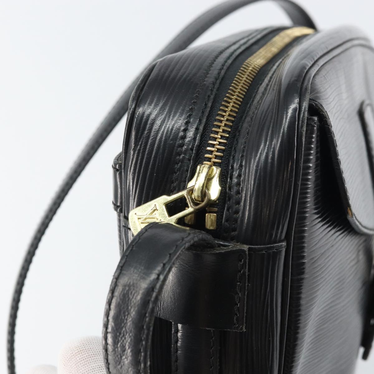 LOUIS VUITTON Epi Jeune Fille MM Shoulder Bag Black M52152 LV Auth BA8955